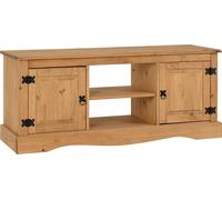 Seconique Corona 2 Door Flat Screen Tv Unit in Distressed Waxed Pine