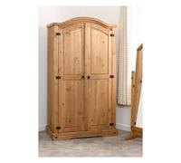 Corona 2 Door Wardrobe Distressed Waxed Pine - Distress Waxed Pine
