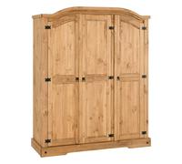 Seconique Corona 3 Door Triple Wardrobe - Mexican Pine