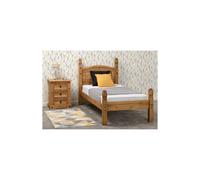 Corona 3' Bed Low Foot End - Distressed Waxed Pine