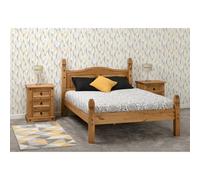 Seconique Corona 4Ft6 Double Bed Distressed Waxed Pine