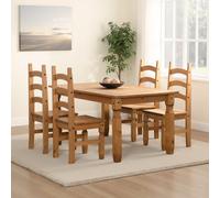 Seconique Corona 5Ft Dining Set Waxed Pine 4 Chairs