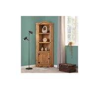 Seconique Corona Corner Unit - Distressed Waxed Pine, Brown