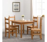 Seconique Corona Budget Dining Set - Distressed Waxed Pine, Brown