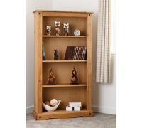Seconique Corona Medium Bookcase In Distressed Waxed Pine