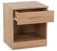 Seconique Dakota 1 Drawer Bedside in Oak Effect
