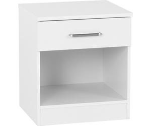 Seconique Dakota 1 Drawer Bedside in White