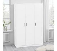 Dakota 3 Door Wardrobe White Metal Drawer Hinges and Handles