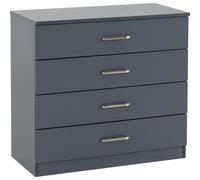 Seconique Dakota 4 Drawer Chest in Dark Grey