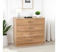 Seconique Dakota 4 Drawer Chest Oak Effect