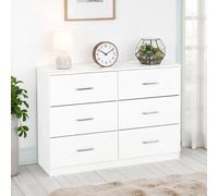 Seconique Dakota 6 Drawer Chest Of Drawers White