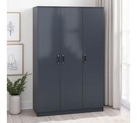 Seconique Dakotia 3 Door Wardrobe in Dark Grey Seconique Dark Grey