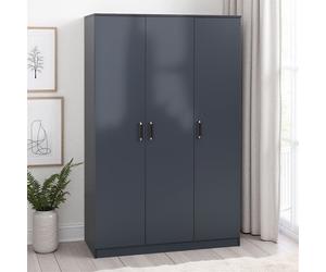 Seconique Dakotia 3 Door Wardrobe in Dark Grey Seconique Dark Grey