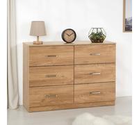 Dakotia 6 Drawer Chest Seconique Light Oak One Size