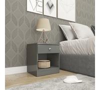 Denver 1 Drawer Bedside Seconique Grey One Size