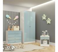 Seconique Denver Trio Set -White & Blue Gloss Seconique Blue