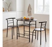 Seconique Derry Dining Set 2 Chairs Black/walnut