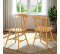 Seconique Emery Dining Chairs Priced Per Pair Solid Pine In Natural Oak Effect