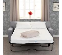 Seconique Eton 2 Seater Light Grey Fabric Sofa Bed - Wilko