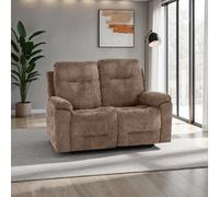 Seconique Guildford 2 Seater Recliner Sofa - Antelope Brown Fabric