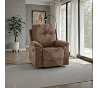 Seconique Guildford Recliner Chair - Antelope Brown Fabric