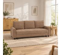 Seconique Hudson Sofa Bed - Brown Fabric