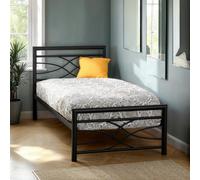Seconique Kelly 3Ft Single Black Metal Bed Frame