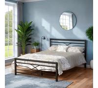 Seconique Kelly Metal Bed Frame Black Double