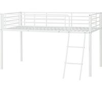 Seconique Kora Mid Sleeper Metal Bed Frame In White Finish Fits 3Ft Single Mattress