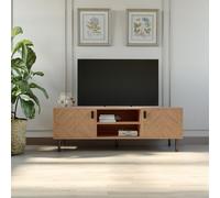 Seconique Leon 2 Door 1 Shelf Tv Unit Medium Oak Effect