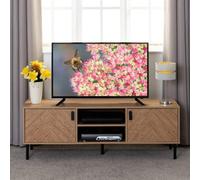 Seconique Leon 2 Door Tv Unit - Medium Oak Effect, Brown