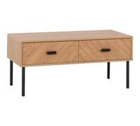 Seconique Leon 2 Drawer Coffee Table in Medium Oak Effect