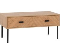Seconique Leon 2 Drawer Coffee Table - Medium Oak Effect, Brown