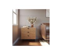 Seconique Leon 3 Drawer Chest - Medium Oak Effect, Brown