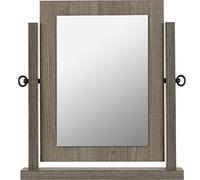 Seconique Lisbon Dressing Table Mirror in Black Wood Grain