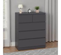 Seconique Malvern 3+2 Drawer Chest - Grey Seconique Grey