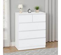 Seconique Malvern 3+2 Drawer Chest - White Seconique White
