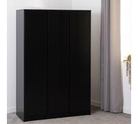 Seconique Malvern 3 Door Wardrobe Black