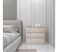 Seconique Malvern 3 Drawer Chest In Beige Urban Snow Finish Recessed Handles