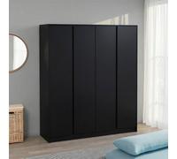 Seconique Malvern 4 Door Wardrobe - Black