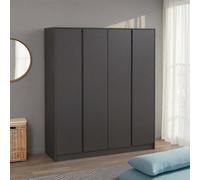 Seconique Malvern 4 Door Wardrobe - Grey