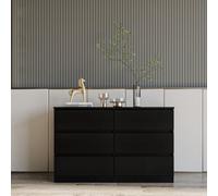 Seconique Malvern 6 Drawer Chest - Black, Black