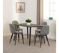 Seconique Marlow & Athens Dining Set in Grey Seconique Grey