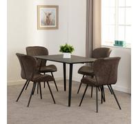 Seconique Marlow & Quebec Dining Set in Brown Seconique Brown