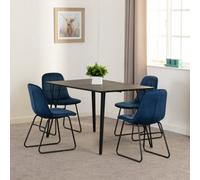 Seconique Marlow & Lukas Dining Set in Blue Seconique Blue
