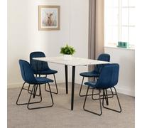 Seconique Marlow & Lukas Dining Set in Blue Seconique Blue