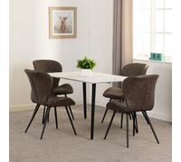 Seconique Marlow & Quebec Dining Set in Brown Seconique Brown