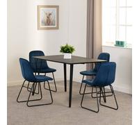 Seconique Marlow & Lukas Dining Set in Blue Seconique Blue