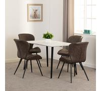 Seconique Marlow & Quebec Dining Set in Brown Seconique Brown