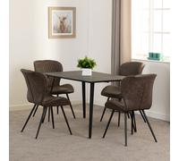 Seconique Marlow & Quebec Dining Set in Brown Seconique Brown